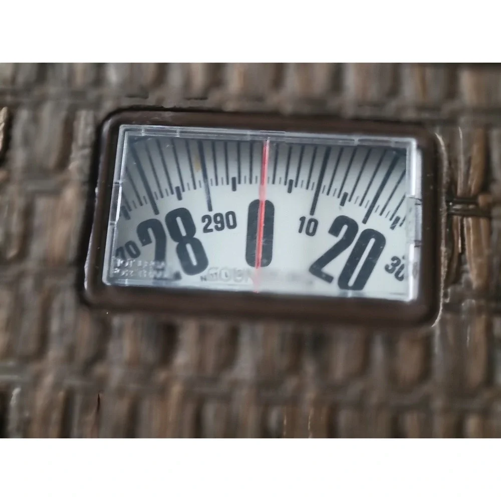 Vtg Counselor Bathroom Scale Brown Woven Wicker Analog Mechanical USA